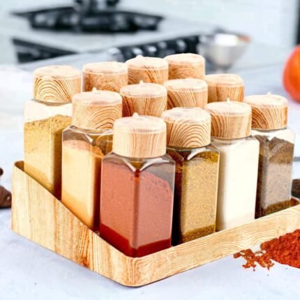 طقم رف توابل ومنظم بهارات 12*1