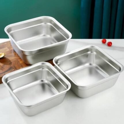 طقم عجانات إستيل مربع ٣قطع للطبخ والمعجنات.