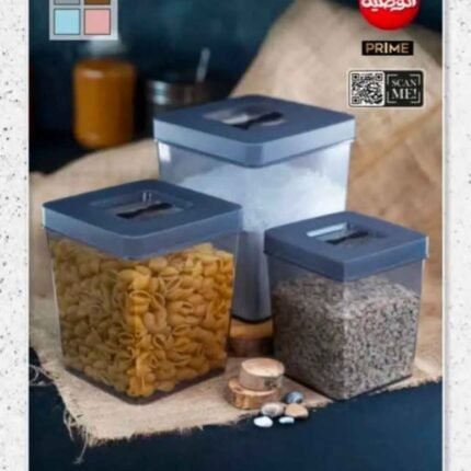 طقم خزين روبيك 3 قطع من الوطنية – تنظيم أنيق للمطبخ