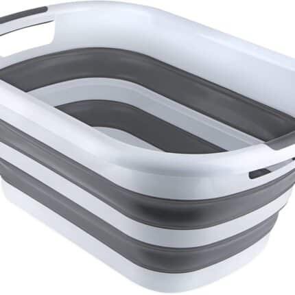 حوض استحمام قابل للطي + سبت غسيل سيليكون متعدد الاستخدامات موفر للمساحة